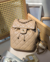 Chanel Urban Spirit Duma Mini | 24S Beige Caviar Light Gold Hardware-front