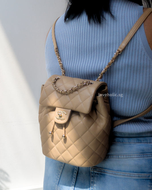 Chanel Urban Spirit Duma Mini | 24S Beige Caviar Light Gold Hardware-model