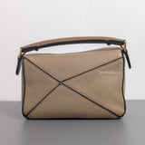 Puzzle Mini | Sand/ Mink Calfskin Gold Hardware