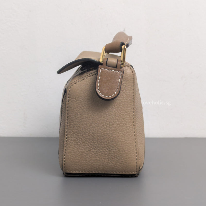 Puzzle Mini | Sand/ Mink Calfskin Gold Hardware