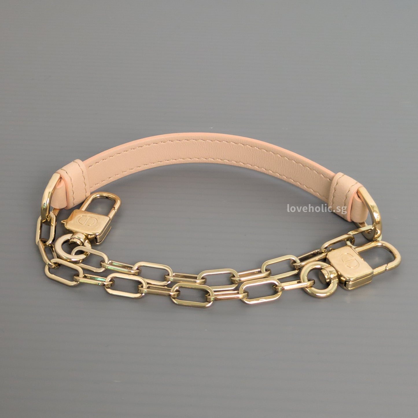Dior Lady D-Joy Micro | Caramel Beige Lambskin Light Gold Hardware-details