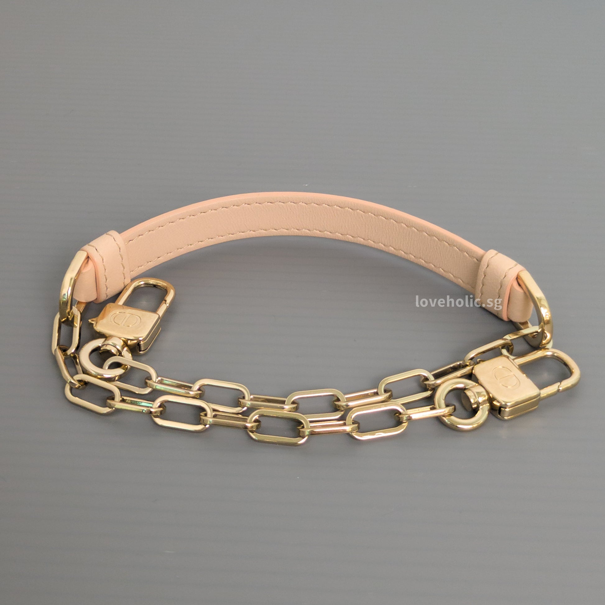 Dior Lady D-Joy Micro | Caramel Beige Lambskin Light Gold Hardware-details