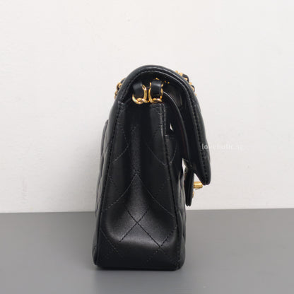 Chanel Classic Flap Small | Black Lambskin Gold Hardware-side