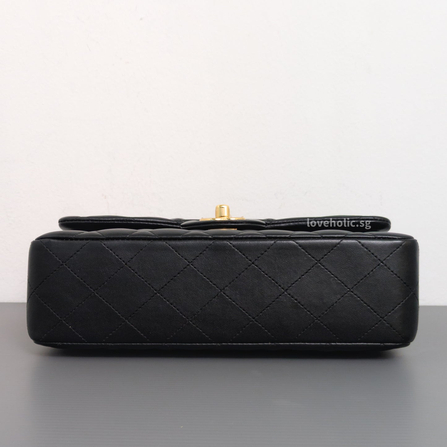 Chanel Classic Flap Small | Black Lambskin Gold Hardware-details