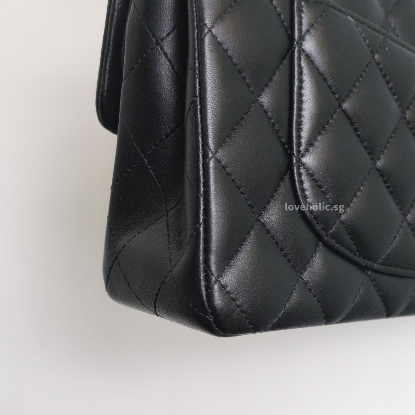 Chanel Classic Flap Small | Black Lambskin Gold Hardware-details