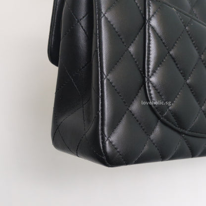 Chanel Classic Flap Small | Black Lambskin Gold Hardware-details