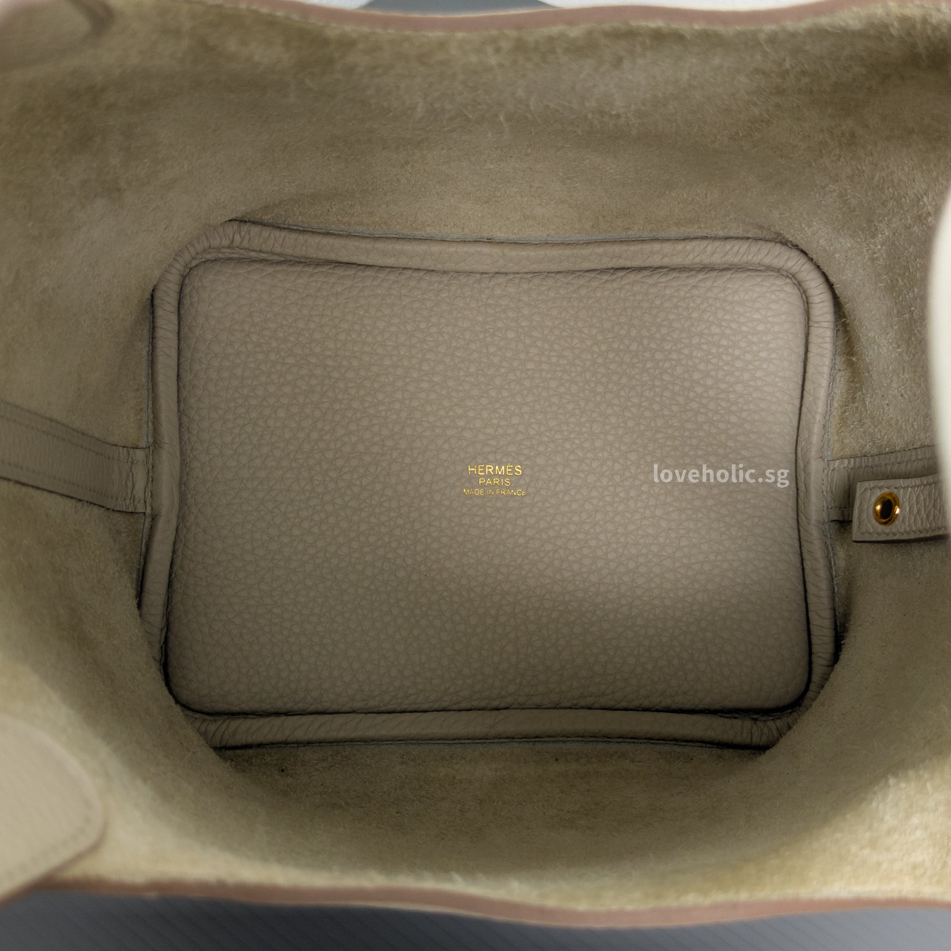 Hermes Picotin Lock 18 Beton Taurillon Clemence Gold Hardware-details