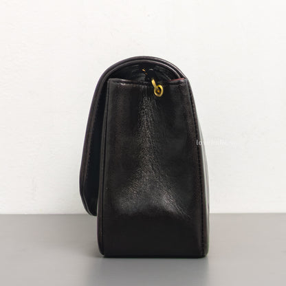 Chanel Diana Small | Black Lambskin 24K Gold Hardware-side