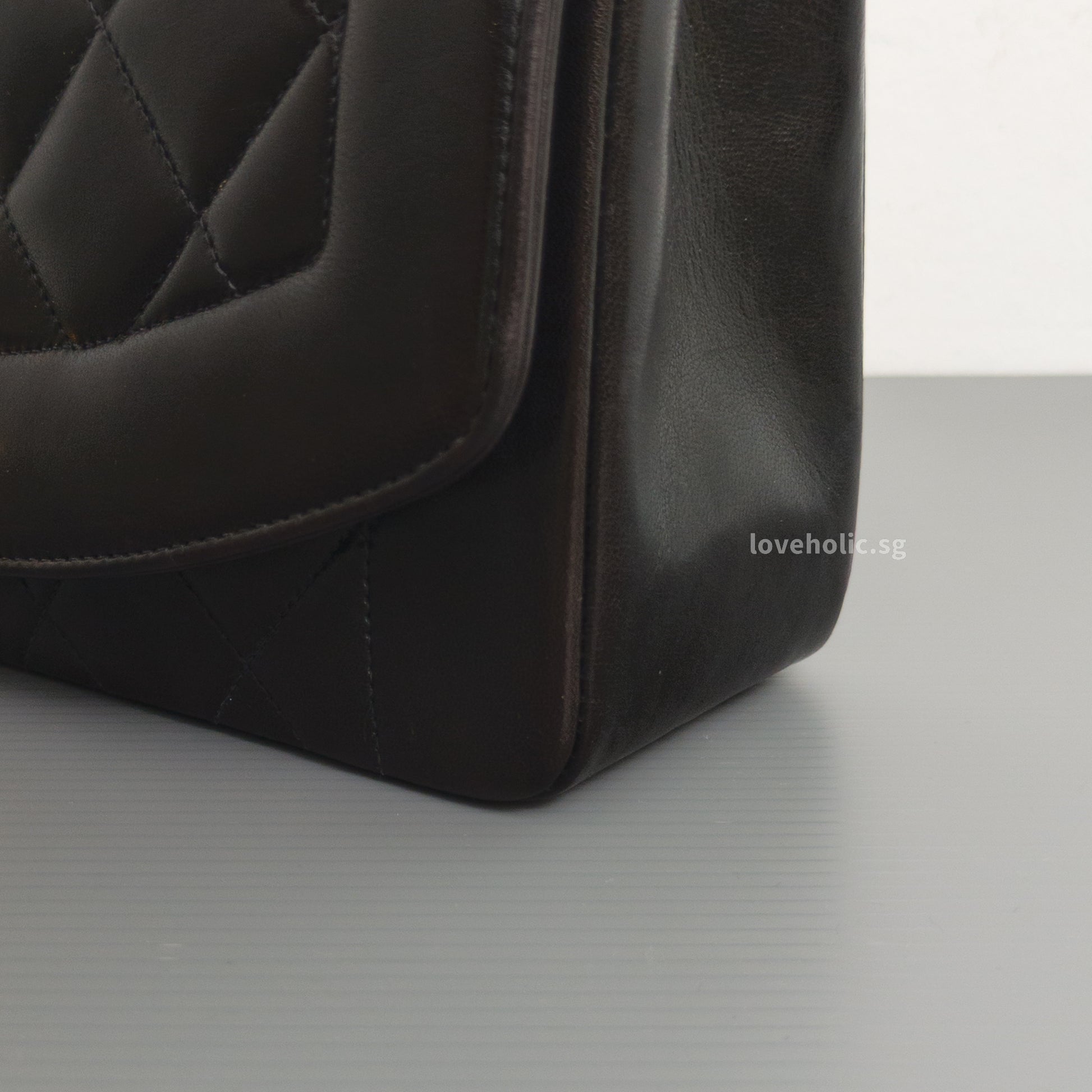 Chanel Diana Small | Black Lambskin 24K Gold Hardware-details