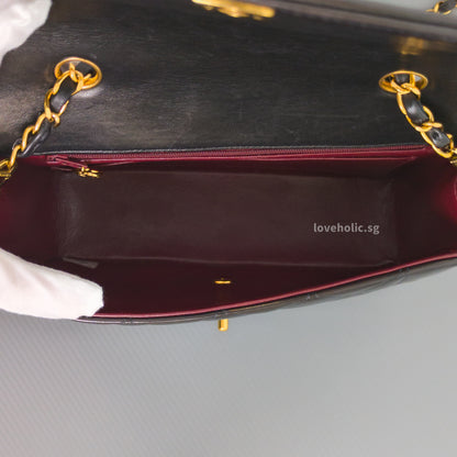 Chanel Diana Small | Black Lambskin 24K Gold Hardware-details