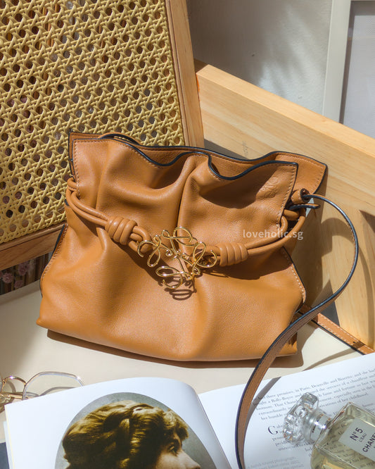 Loewe Flamenco Mini | Warm Desert Calfskin Gold Hardware-front