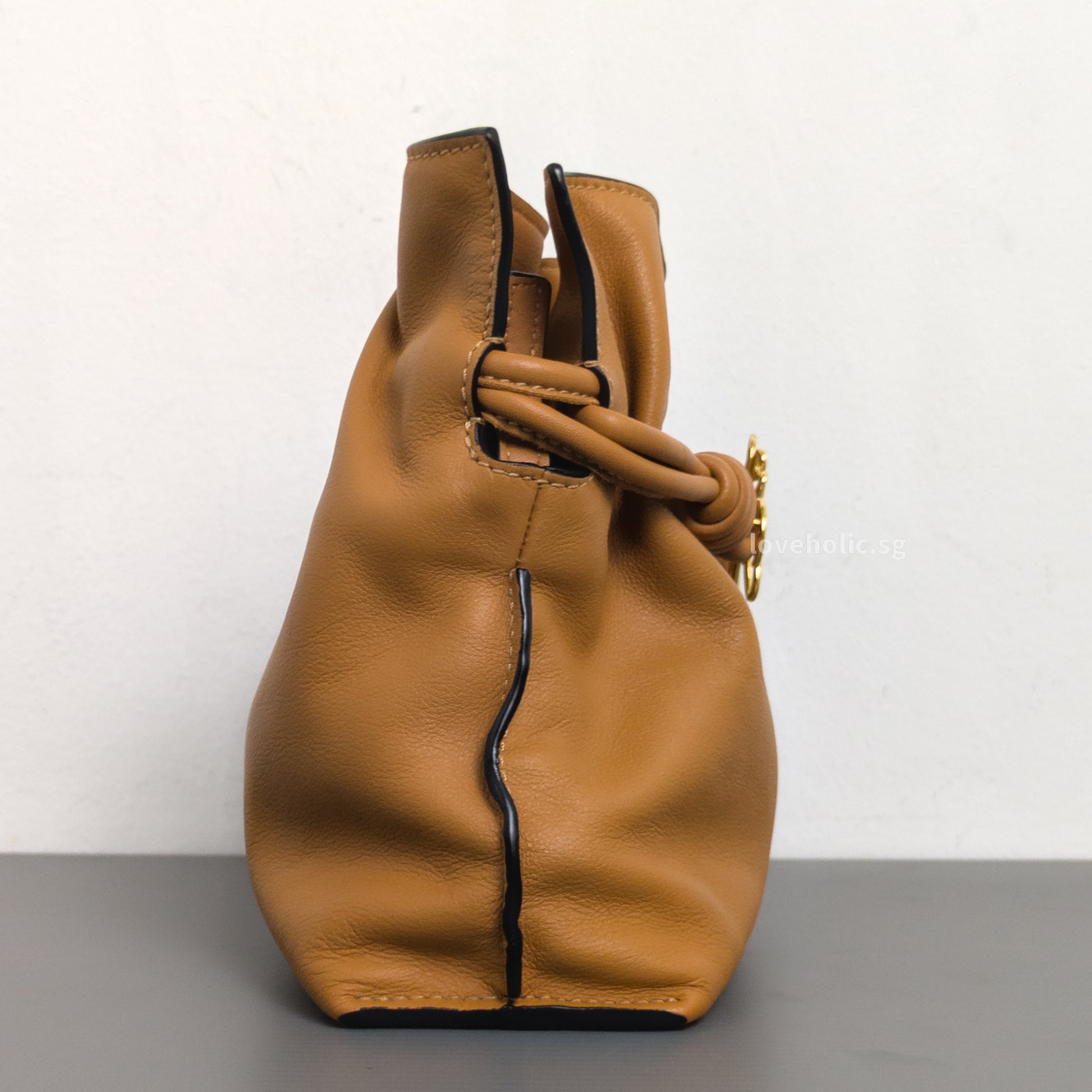 Loewe Flamenco Mini | Warm Desert Calfskin Gold Hardware-side