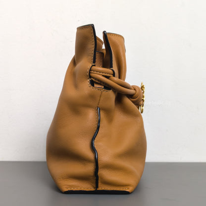 Loewe Flamenco Mini | Warm Desert Calfskin Gold Hardware-side