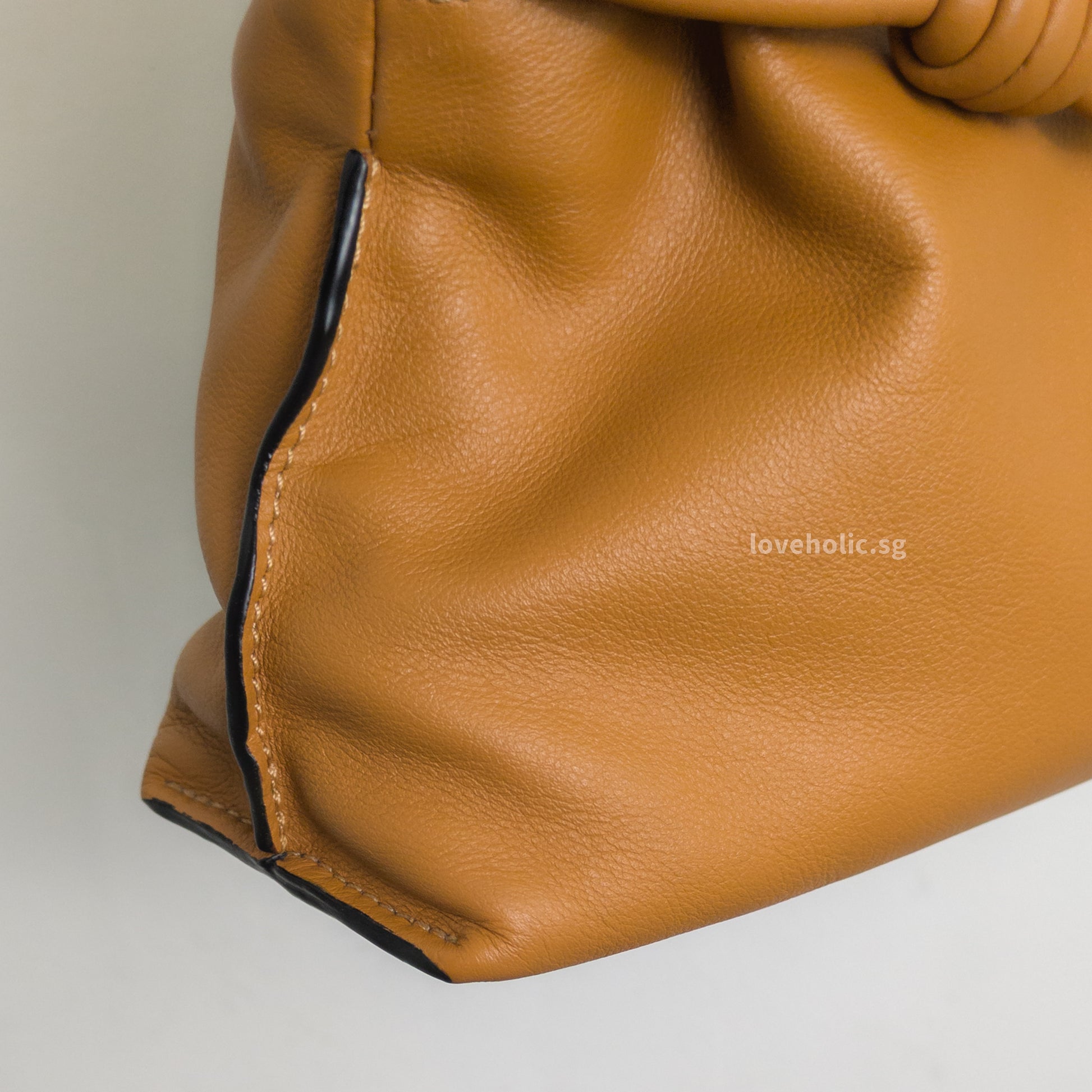 Loewe Flamenco Mini | Warm Desert Calfskin Gold Hardware-details