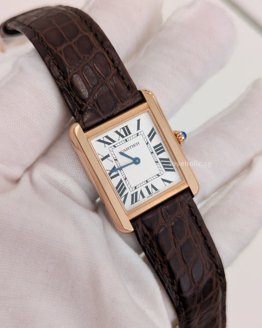 Cartier Tank Solo Small W5200024 | Steel & Rose Gold with leather strap -model