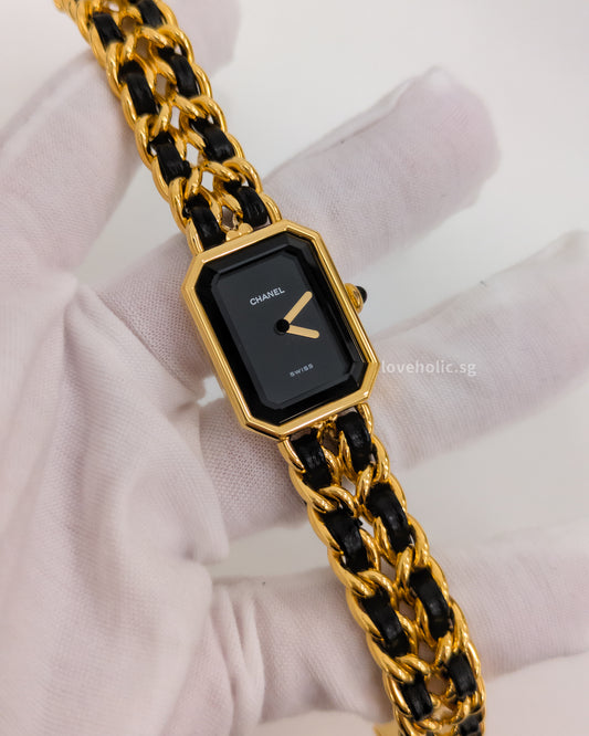 Chanel Vintage Premiere Watch 1987 Size M | 24K Gold Hardware-model