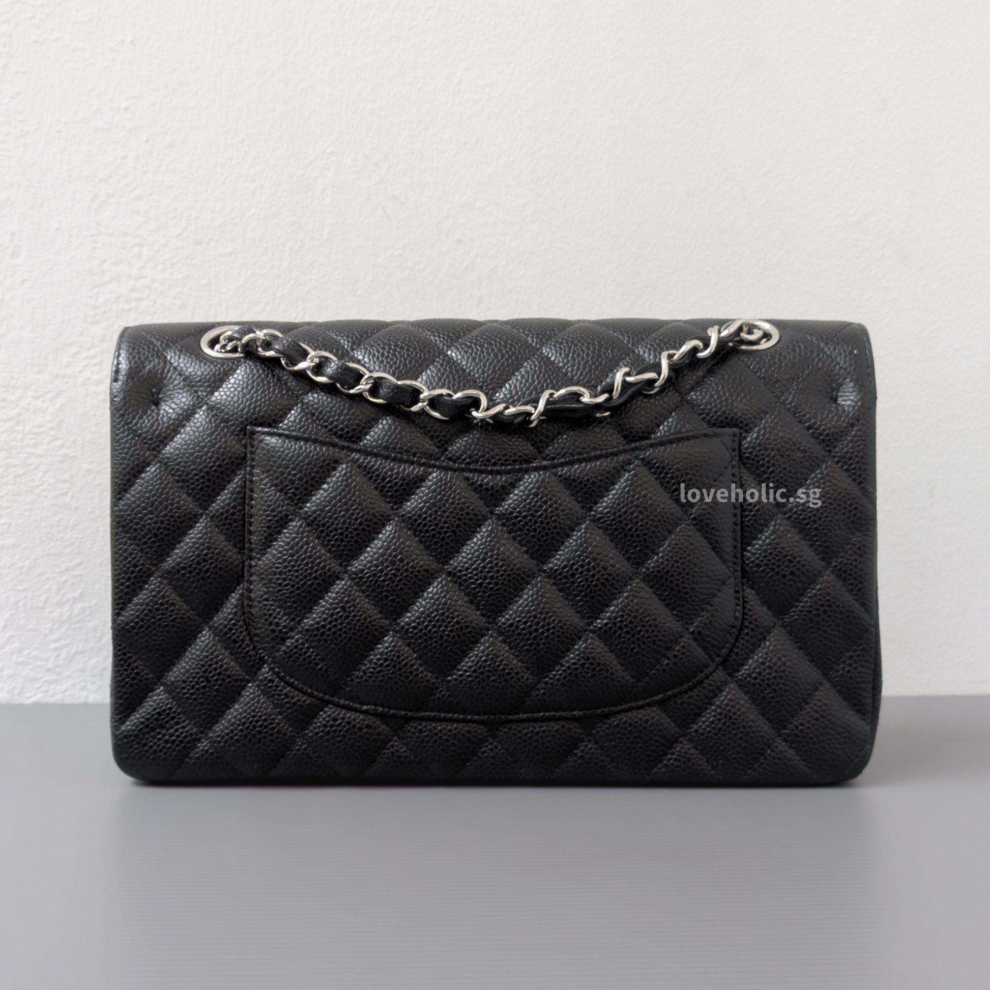 Chanel Classic Flap Medium | Black Caviar Silver Hardware-back