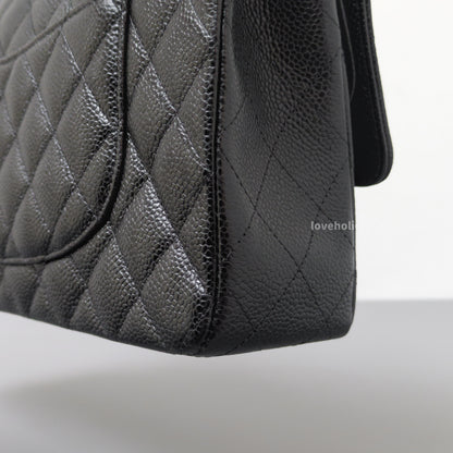 Chanel Classic Flap Medium | Black Caviar Silver Hardware-details