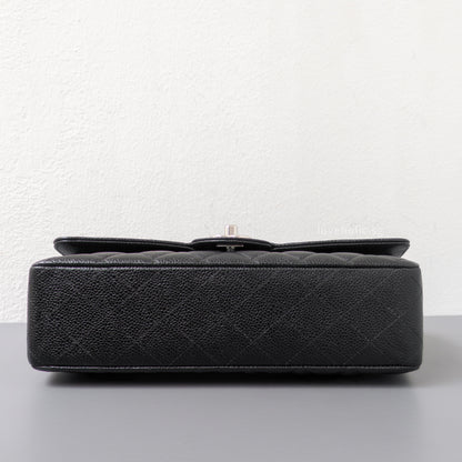 Chanel Classic Flap Medium | Black Caviar Silver Hardware-details