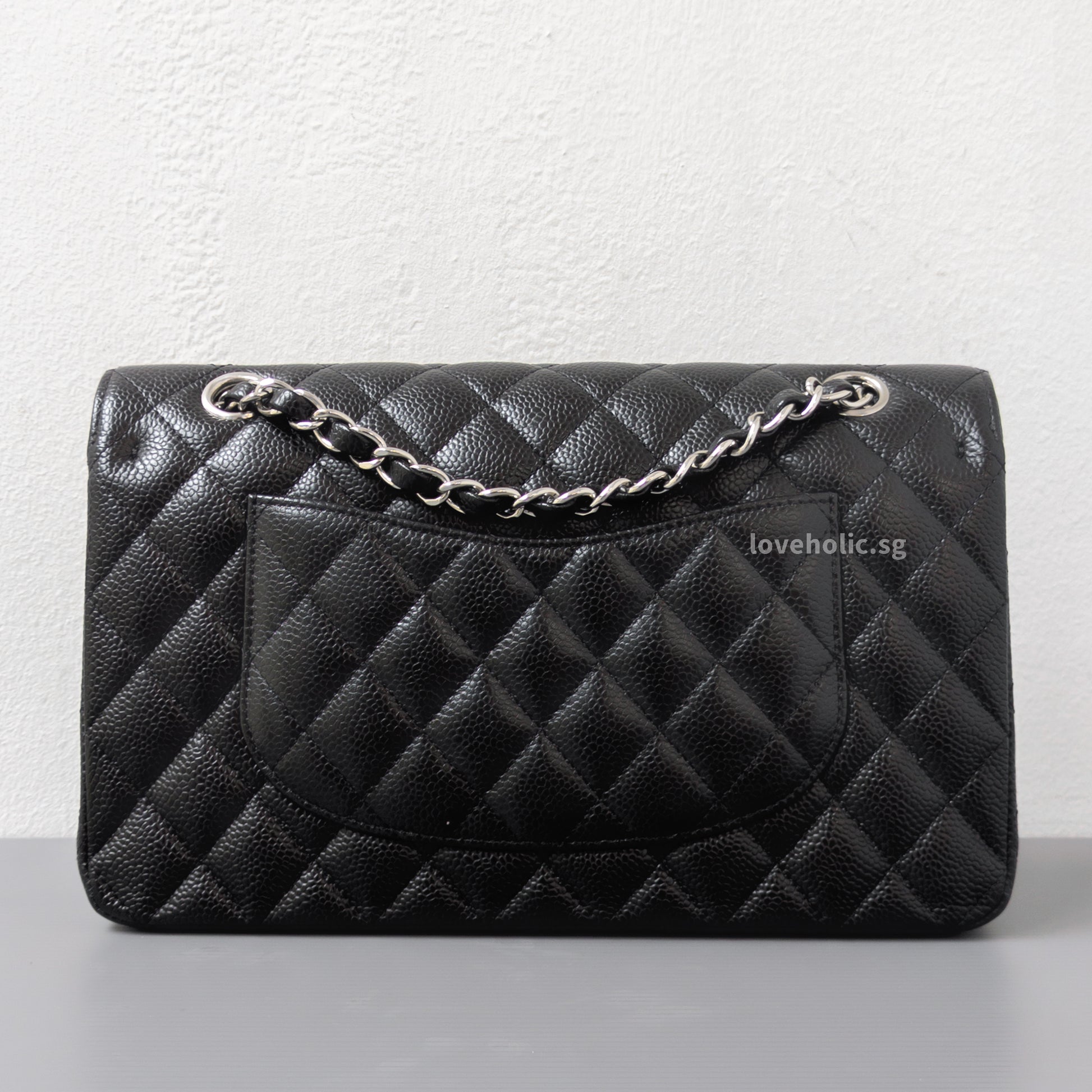 Chanel Classic Flap Medium | Black Caviar Silver Hardware-back