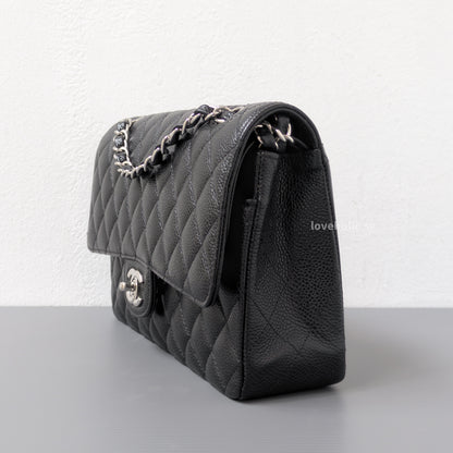 Chanel Classic Flap Medium | Black Caviar Silver Hardware-side