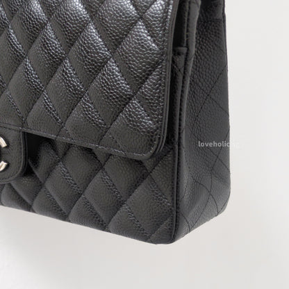 Chanel Classic Flap Medium | Black Caviar Silver Hardware-details