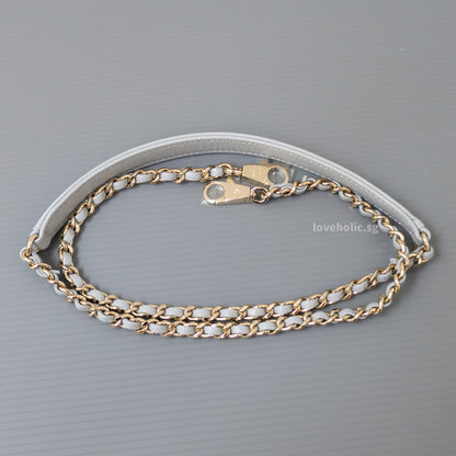 Chanel Coco Handle Small | 24K Grey Caviar Light Gold Hardware-details