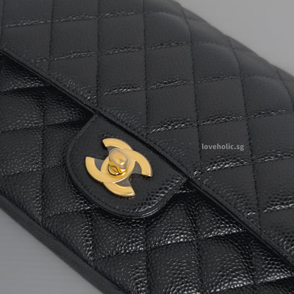 Classic Flap Medium | Black Caviar Gold Hardware