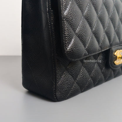 Classic Flap Medium | Black Caviar Gold Hardware