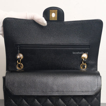 Classic Flap Medium | Black Caviar Gold Hardware