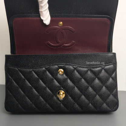 Classic Flap Medium | Black Caviar Gold Hardware