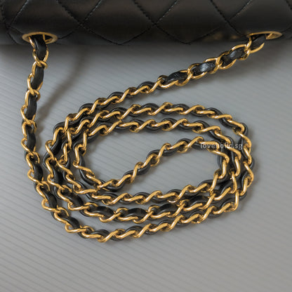 Chanel Diana Small | Black Lambskin 24K Gold Hardware-details