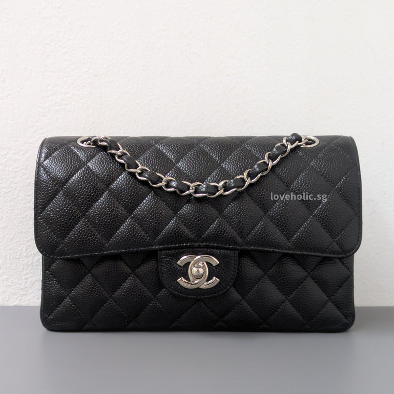 Chanel Classic Flap Small | Black Caviar Silver Hardware-front1