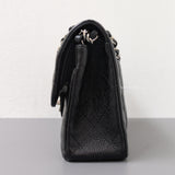 Chanel Classic Flap Small | Black Caviar Silver Hardware-side