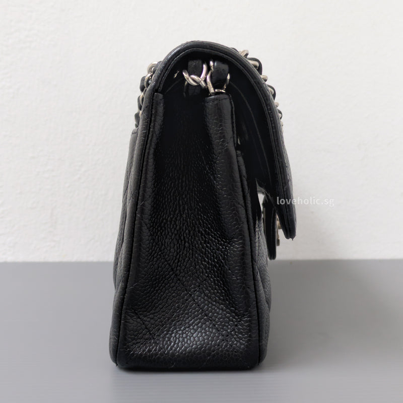 Chanel Classic Flap Small | Black Caviar Silver Hardware-details