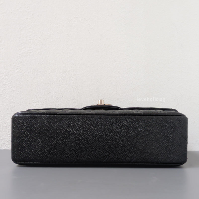 Chanel Classic Flap Small | Black Caviar Silver Hardware-details