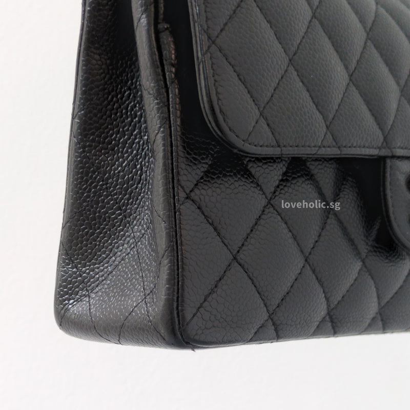 Chanel Classic Flap Small | Black Caviar Silver Hardware-details