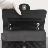 Chanel Classic Flap Small | Black Caviar Silver Hardware-details