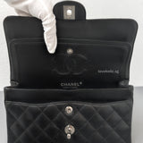 Chanel Classic Flap Small | Black Caviar Silver Hardware-details
