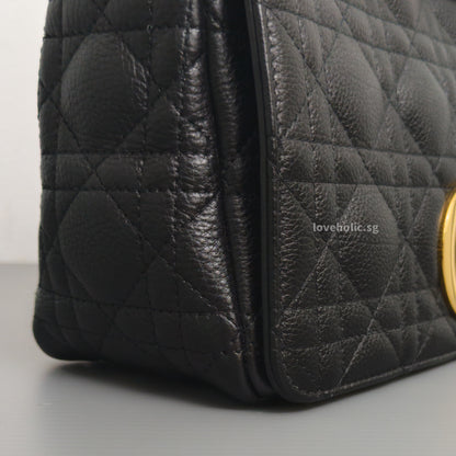 Dior Caro Medium | Black Calfskin Gold Hardware-details