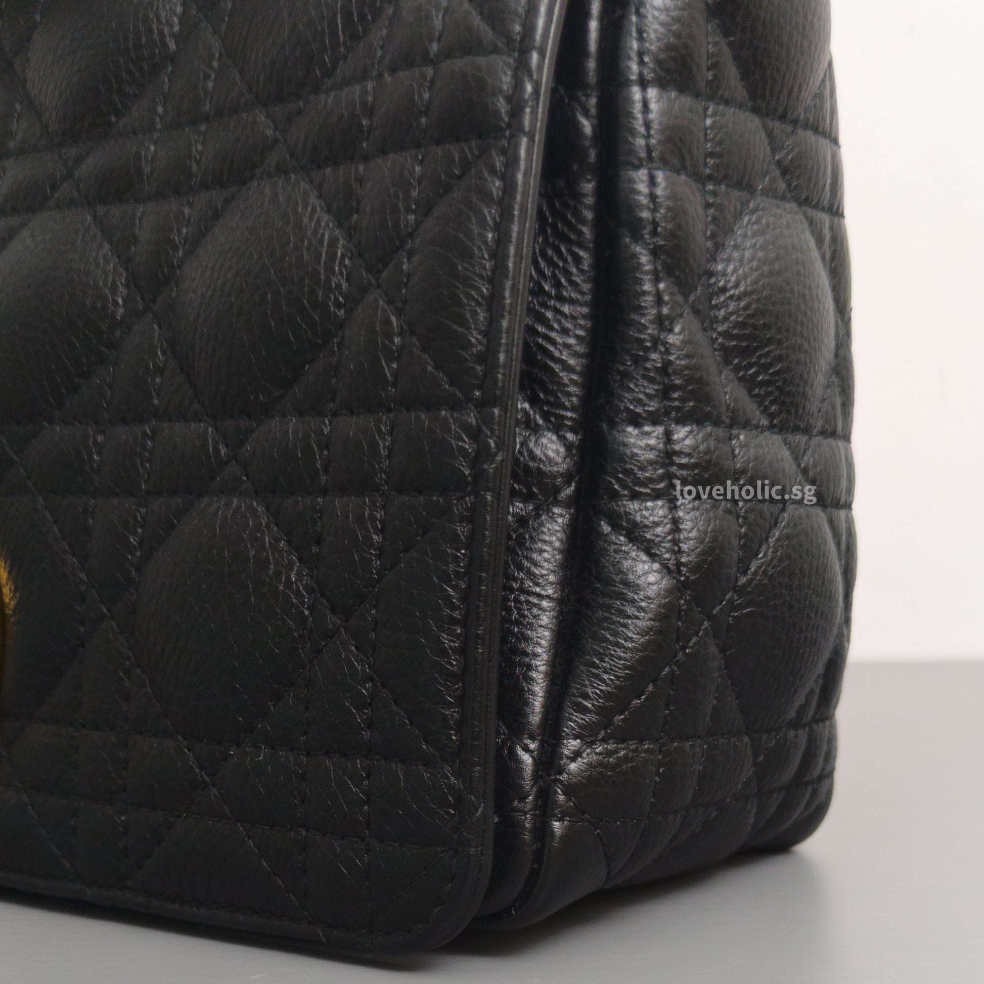 Dior Caro Medium | Black Calfskin Gold Hardware-details