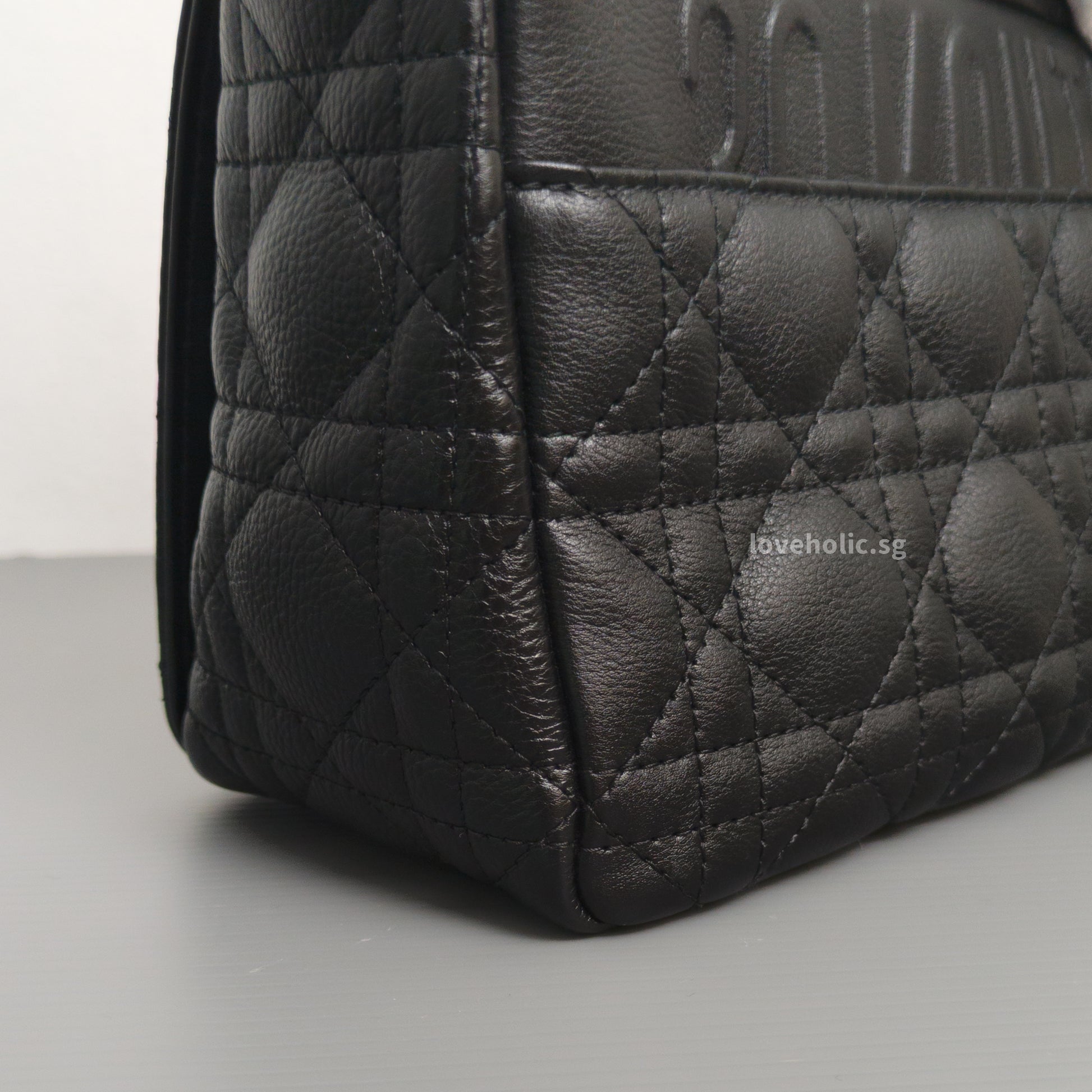 Dior Caro Medium | Black Calfskin Gold Hardware-details