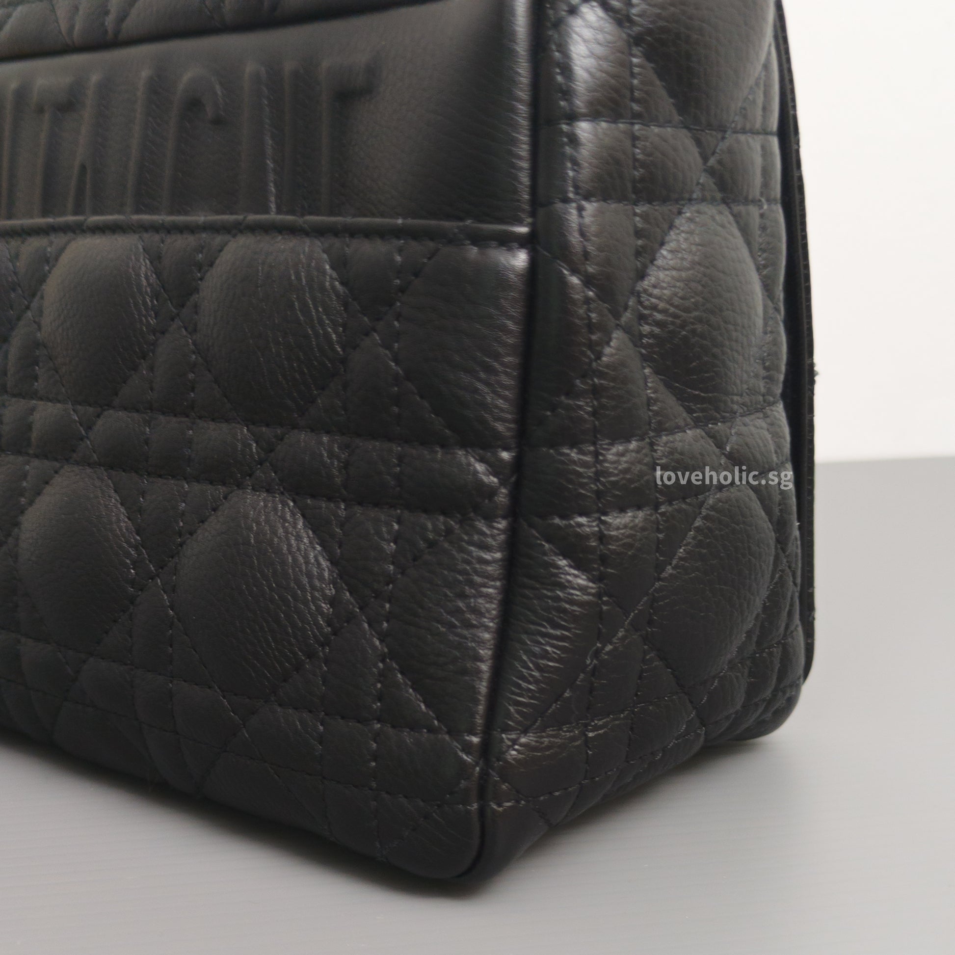 Dior Caro Medium | Black Calfskin Gold Hardware-details