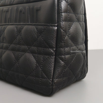 Dior Caro Medium | Black Calfskin Gold Hardware-details