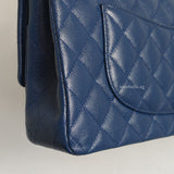 Classic Flap Medium | 19C Navy Blue Caviar Light Gold Hardware