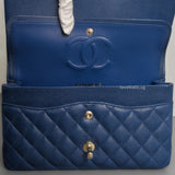 Classic Flap Medium | 19C Navy Blue Caviar Light Gold Hardware