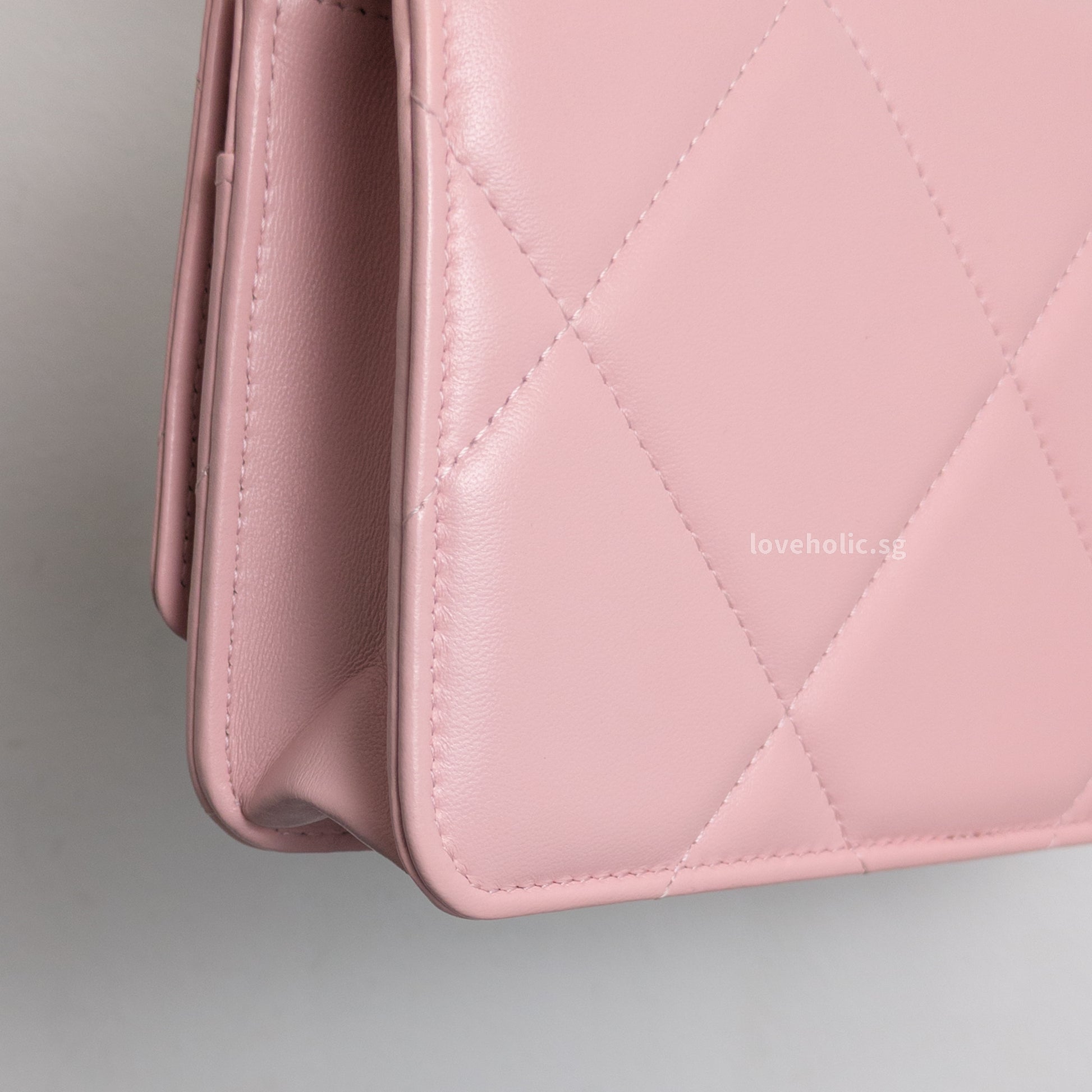 Chanel Chanel 19 Wallet on Chain | Pink Lambskin Multicolored Hardware-details
