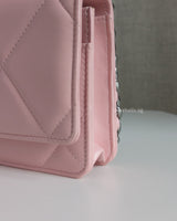 Chanel 19 Wallet on Chain | Pink Lambskin Multicolored Hardware