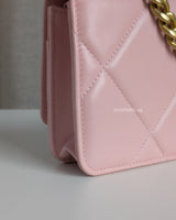 Chanel 19 Wallet on Chain | Pink Lambskin Multicolored Hardware