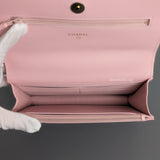 Chanel Chanel 19 Wallet on Chain | Pink Lambskin Multicolored Hardware-details